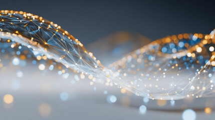 Abstract technology white background. Earth network with glowing nodes and net lines business connection of lines from nodes It is connected to endless nodes and represents the innovation of communica