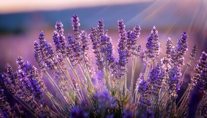 Naklejka premium premium nature inspired image of lavender blooms with delicate petals and lush stems