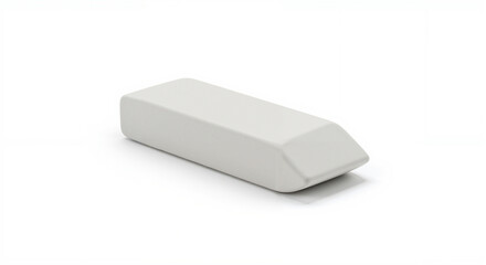 White eraser with angled edge for precise pencil mark removal