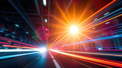 Long exposure shows motion blur trails