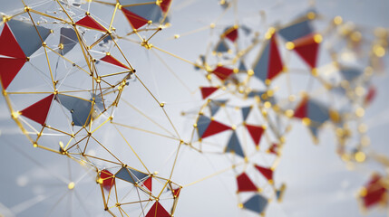 Abstract technology white background. Earth network with glowing nodes and net lines business connection of lines from nodes It is connected to endless nodes and represents the innovation of communica