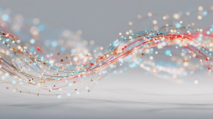 Abstract technology white background. Earth network with glowing nodes and net lines business connection of lines from nodes It is connected to endless nodes and represents the innovation of communica