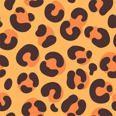 Leopard skin seamless pattern print