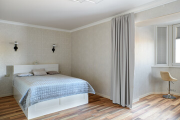 interior design. interior photography of an apartment for rent. One-room apartment with a simple and cozy design. High quality photo