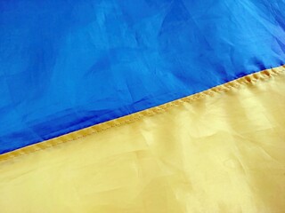 Ukrainian Flag Contains Blue and Yellow Colors Representing Peace and Prosperity