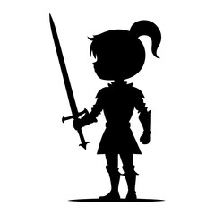 Warrior princess vector armored heroine fantasy art for girl power campaigns storybooks and inclusive toys