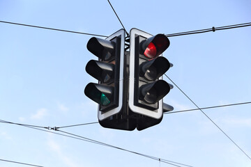 Hanging traffic light