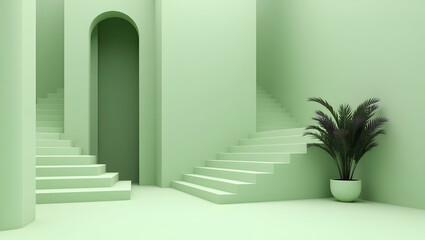 A minimalist architectural interior