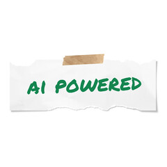 AI powered future, AI engineering and AI agents, crumpled paper background, word, typography,...
