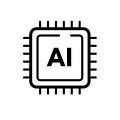 AI processor &ndash; vector icon