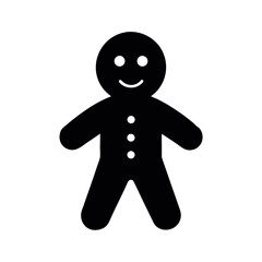 Gingerbread Black Silhouette Clipart Art