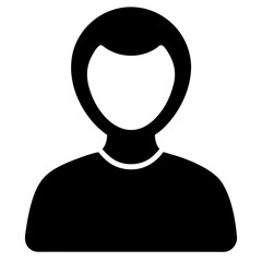 Obraz premium Simple black silhouette of a person icon user