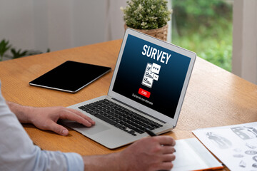 Online survey form for brisk digital information collection on the internet network