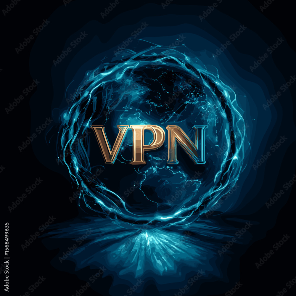 Poster abstract virtual private network vector concept