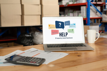 Help screen on the website provide answer to FAQ frequently asked question snugly with knowledge...
