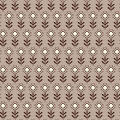 Floral Deco seamless vector pattern