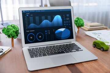 Business data dashboard provide brisk business intelligence analytic for marketing strategy planning