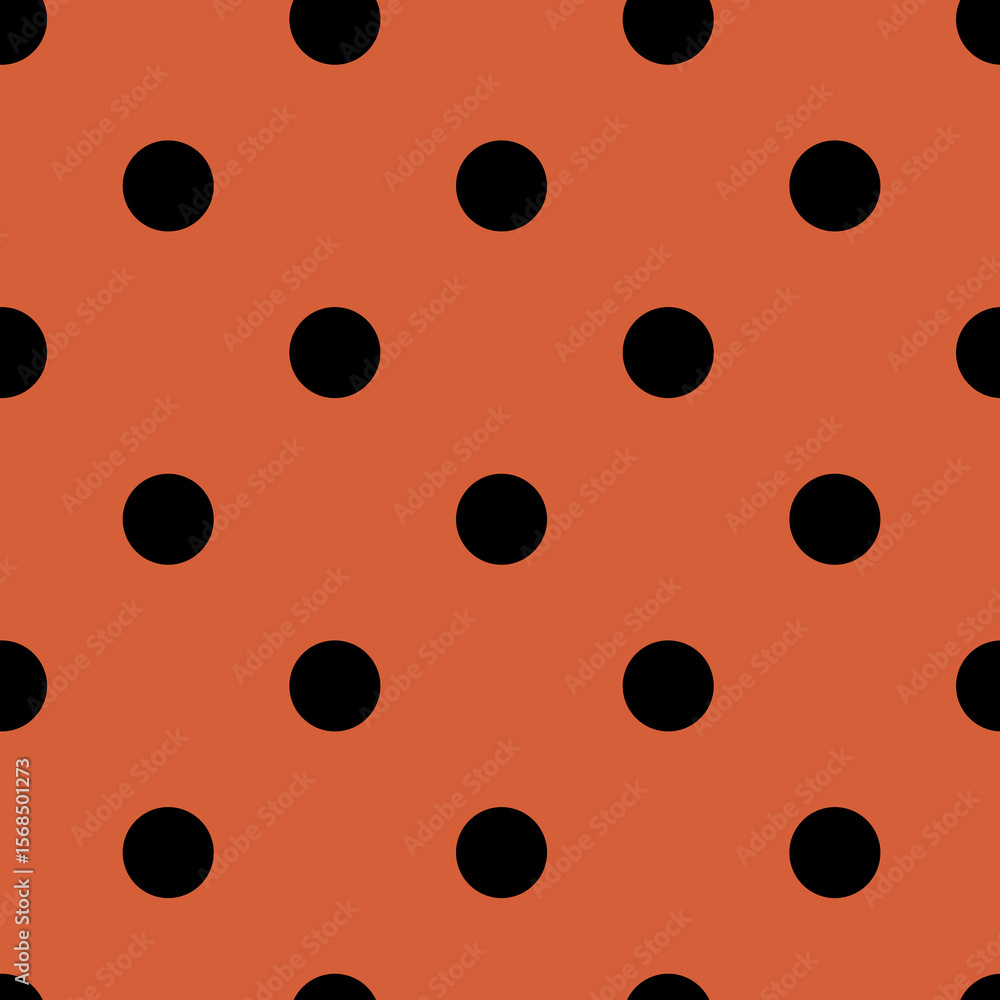 Wall mural Geometry Polka Dot Plain Break Red Seamless Vector Pattern Background