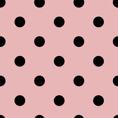 Geometry Polka Dot Dusty Pink Seamless Vector Pattern Background