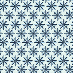 Blossom flowers seamless vector pattern