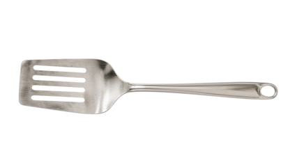 stainless steel spatula isolated on transparent background png
