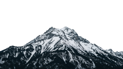 snowy mountain isolated on transparent background png
