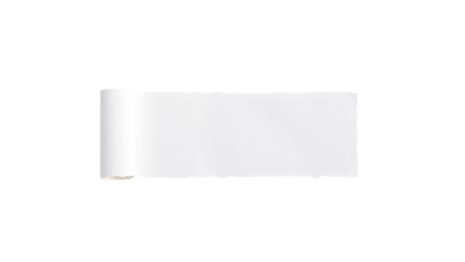 White Paper Roll Isolated on Transparent Background PNG