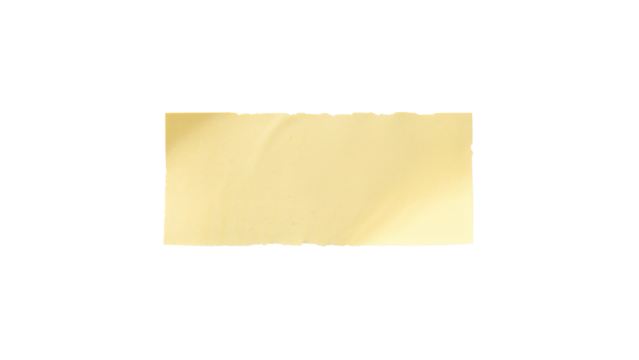 Yellow Sticky Note Isolated on Transparent Background PNG