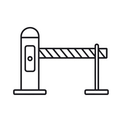 Outline Security Barrier Line Art Vector