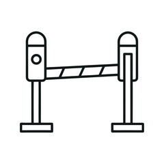 Outline Security Barrier Thin Line Graphic
