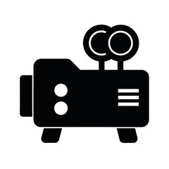 Projector Black Vector Flat Silhouette Icon