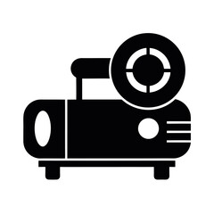 Projector Silhouette Vector Graphic Design