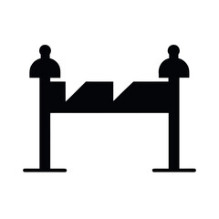 Security Barrier Silhouette Vector Design