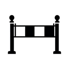Security Barrier Icon Silhouette Illustration