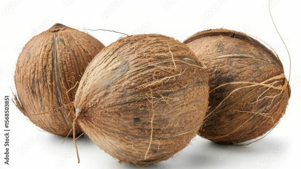 Poster Coconuts on a plain background, isolated