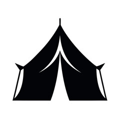 Tent Black Vector Outdoor Silhouette Symbol