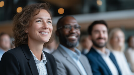 Diverse Professionals Engaged in Corporate Panel Discussion