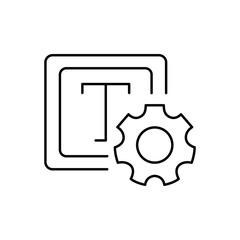 Text Editor Settings Icon: Typography, Font, Content Formatting, and Document Configuration Symbol