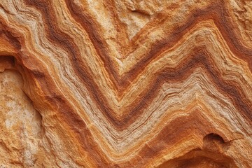 Intricate Zigzag Patterns of Sandstone in a Majestic Slot Canyon