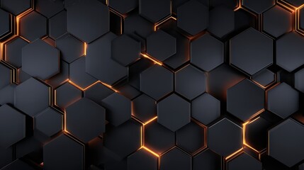 Dark hexagon wallpaper or background
