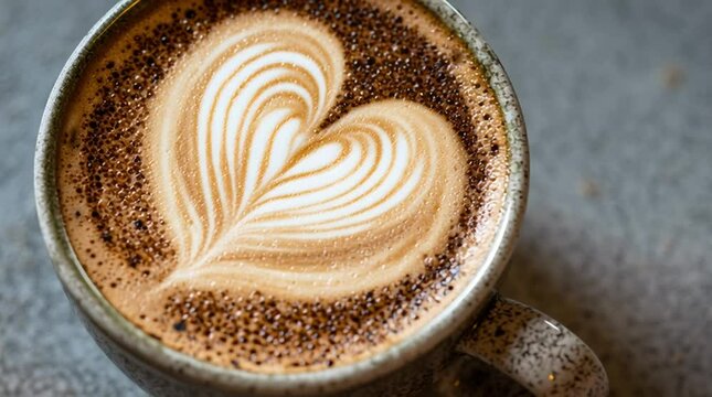 Latte art tutorial how to make heart design in coffee cup cappuccino drink cafe barista skill guide