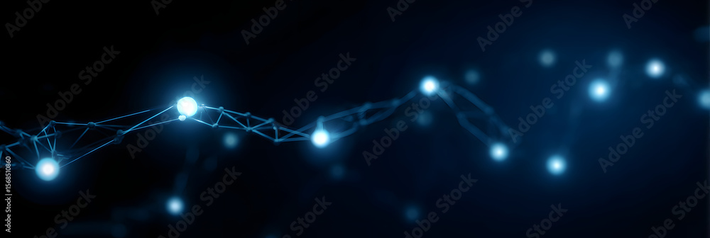 Poster this visual representation highlights the dns structure with glowing links between ip addresses and 