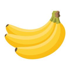 Three Ripe Bananas Illustration