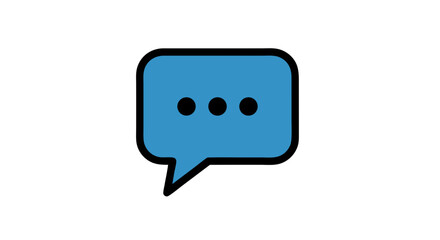 Chat App Icon – Flat Vector Illustration