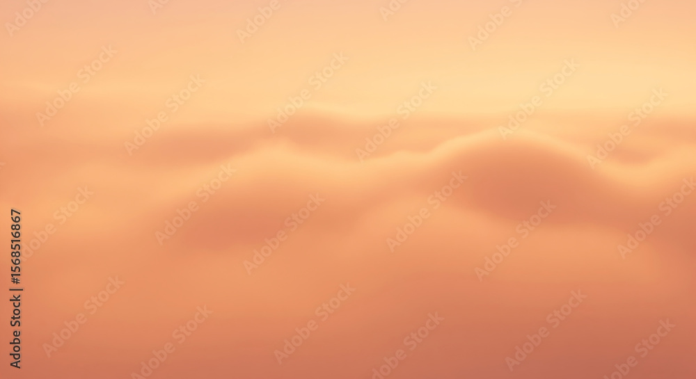 Poster Soft peach-colored cloud texture, smooth and gentle appearance, suggesting calmness and serenity, ideal for background or design element