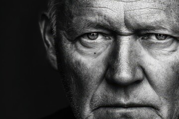 Obraz premium Older Man's Intense Stare