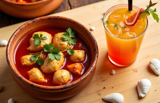 Lambi Conch Stew & Passion Fruit Ti' Punch, Traditional Haitian Food and Drink