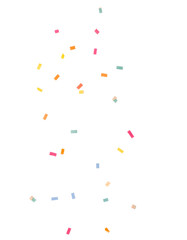 Confetti, isolated, white background, scattered, colorful, party theme