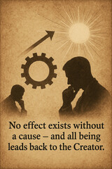 Sufi-Inspired Poster Declaring That the Universe Is an Effect—And Every Effect Must Have a Divine Cause