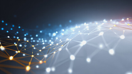 Fototapeta premium Global network on Earth concept Abstract business connection of lines from nodes It is connected to endless nodes and represents the innovation of communication in the networking 